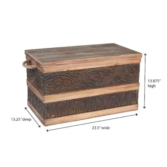 Household Essentials Embossed Decorative Trunk (Small) {4}