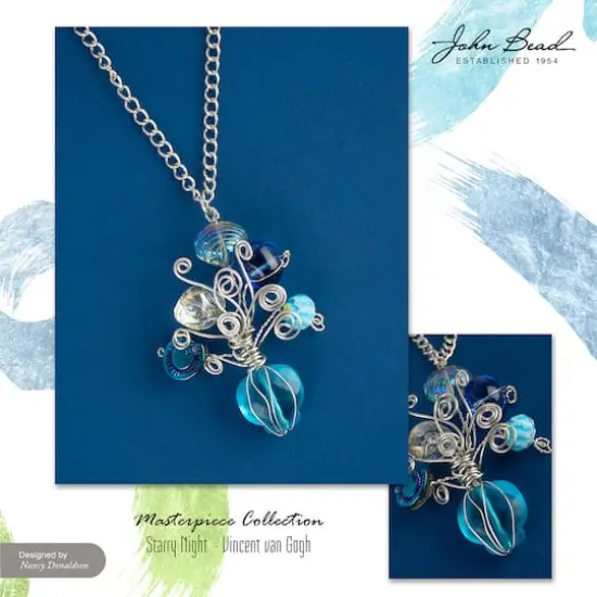 John Bead Masterpiece Collection Glass Bead Box Mix Starry Night/Vincent van Gogh {4}