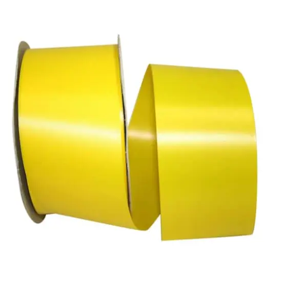 JAM Paper 2.5" x 100yd. Plastic Florentine Ribbon Yellow Gold {1}