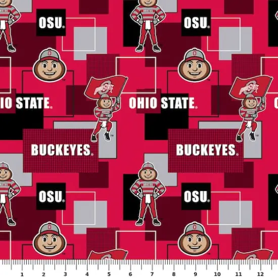NCAA Ohio State University Buckeyes Block Cotton Fabric {3}