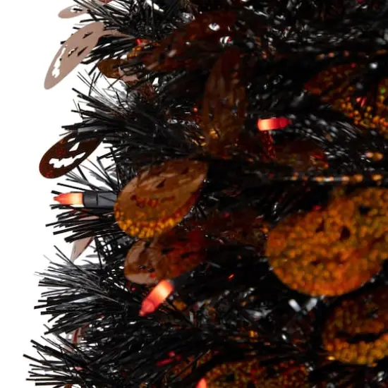 4ft. Fall Harvest Pop Up Artificial Thanksgiving Tree with Pumpkins, Orange Lights {3}