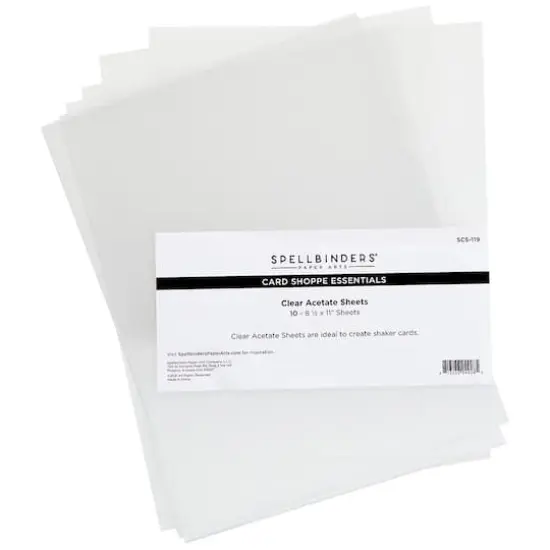 Spellbinders&reg; Clear Acetate Sheets, 8.5" x 11" {1}