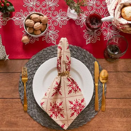 DII&reg; Scandinavian Snowflakes Printed Napkin Set, 6ct. {10}