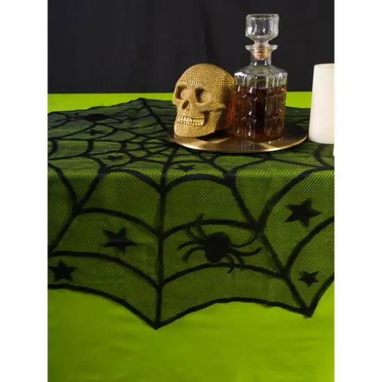 DII&reg; 40" Halloween Lace Table Topper {5}