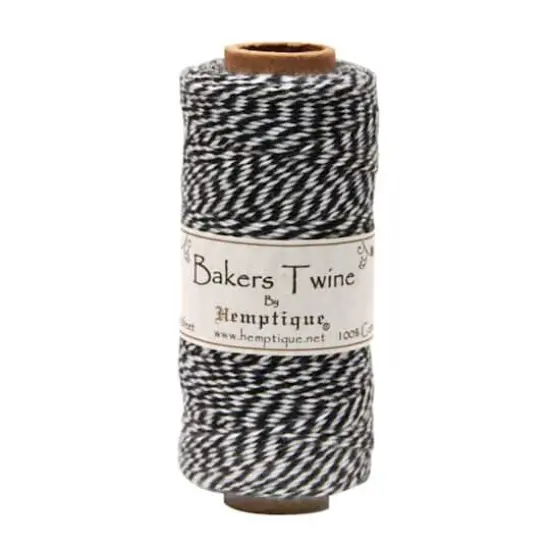 Hemptique&reg; Bakers Twine Spool Black and White {1}