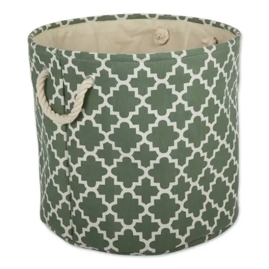 DII&reg; Large Round Polyester Lattice Bin Artichoke {1}
