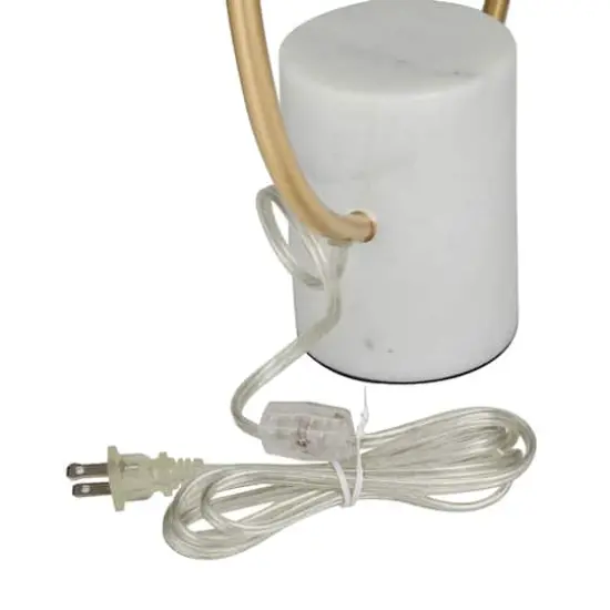 17.5" Marble Contemporary Abstract Accent Lamp Gold {6}