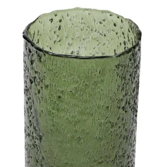 Hello Honey&reg; 9" Green Seeded Glass Hurricane Vase {10}