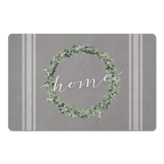 Home Wreath Floor Mat {1}