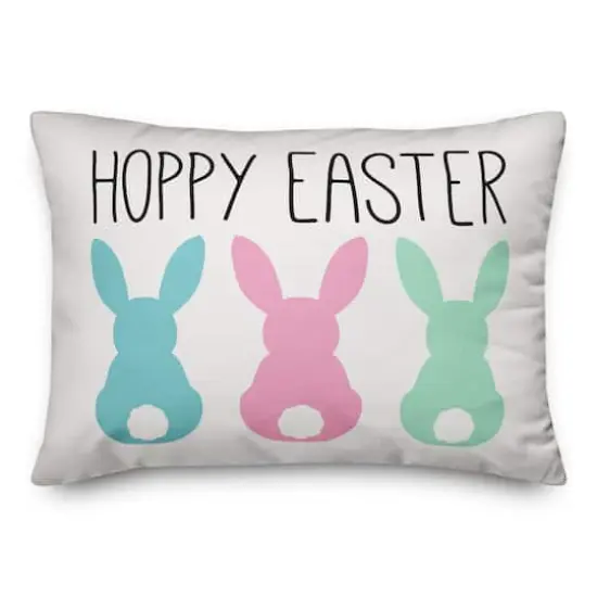 Hoppy Easter Bunnies Throw Pillow {1}