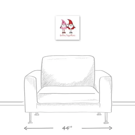 Love Gnomes Better Together 12" x 12" Canvas Wall Art {6}