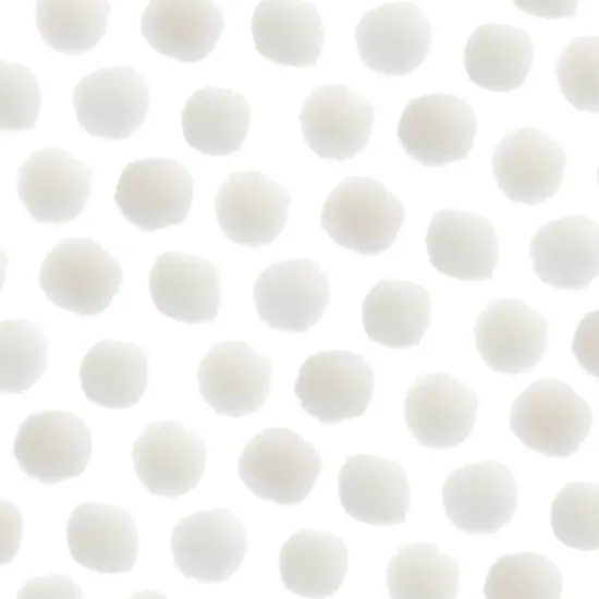 John Bead 1/2" Pom Poms, 100ct. White {1}