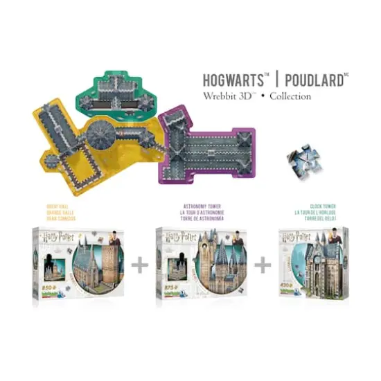 Harry Potter Collection - Hogwarts - Clock Tower 3D Puzzle: 420 Pcs {12}