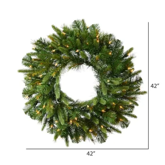 42" Pre-Lit Cashmere Wreath, Warm White Dura-Lit&reg; LED Lights {3}