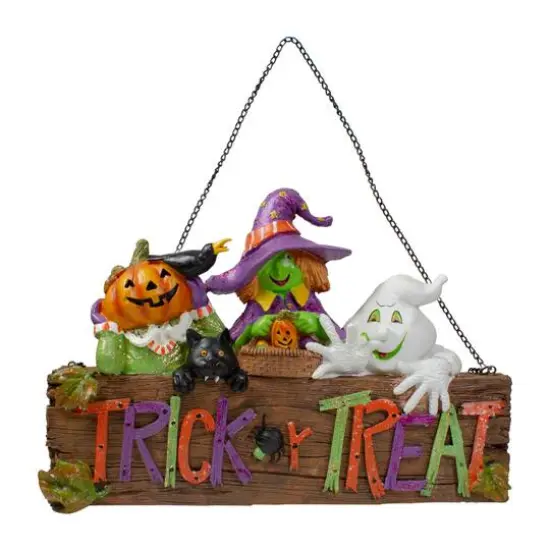 13.5" Trick Or Treat Halloween Characters Hanging Decoration {1}