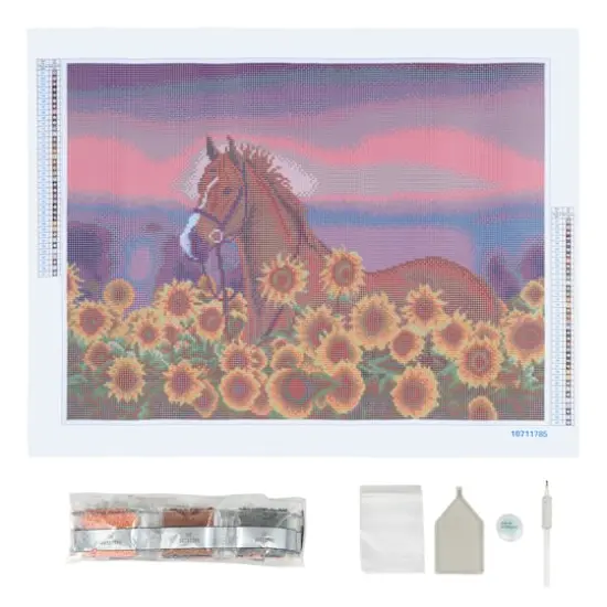 Sunflower Horse Diamond Art Kit by Make Market&reg; {3}