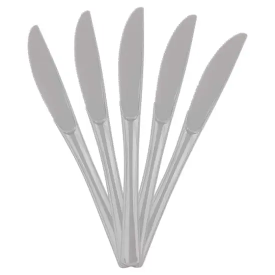 JAM Paper Premium Utensils Plastic Knives Party Pack, 48ct. Silver {3}