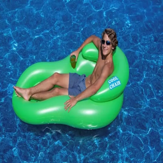 Swimline 62.5" Inflatable Green Cool Chair Pool Lounger {4}