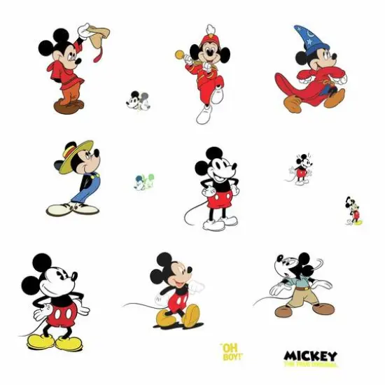 RoomMates Mickey Mouse 90th Anniversary Peel & Stick Giant Wall Decals {4}