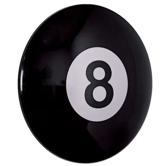 Eight-Ball Dome Metal Sign {1}