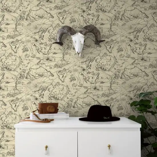 Tommy Bahama&reg; Charted Course Peel & Stick Wallpaper Parchment {9}