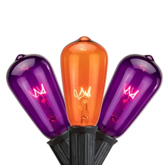 10ct. Purple & Orange Edison E17 Halloween Light Set {1}