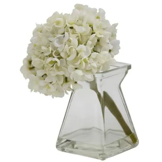 Green, Purple & White Hydrangea with Vase, 3ct. {4}