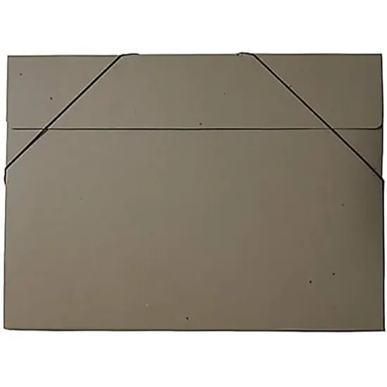 JAM Paper Natural Kraft Portfolio with Elastic Closure 14.5" x 19.5" {1}
