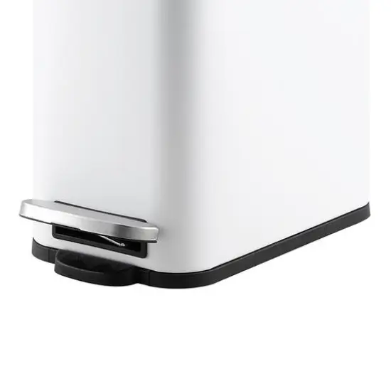 SunnyPoint 1.25gal. White Trash Can with Plastic Inner Buckets {6}