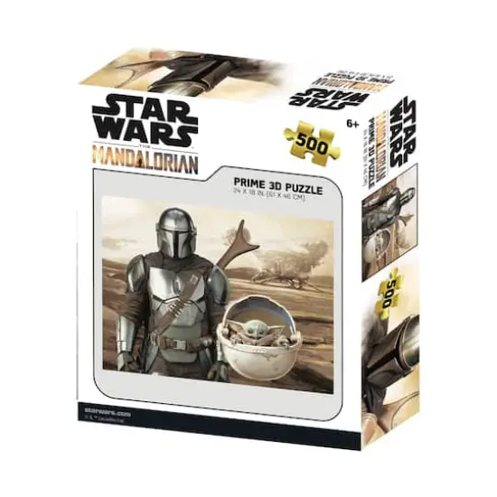 Star Wars - The Mandalorian - Mando & Grogu 3D Lenticular Jigsaw Puzzle: 500 Pcs {4}