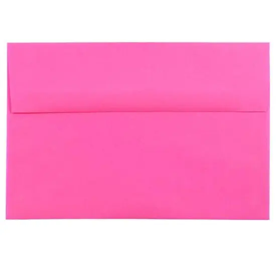 JAM Paper A8 Colored Invitation Envelopes, 50ct. Ultra Fuchsia Hot Pink {1}