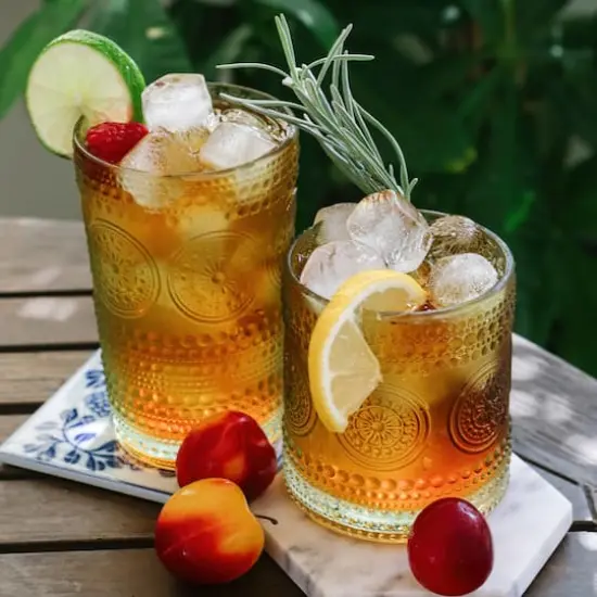 Kate Aspen® 10oz. Hobnail Beaded Floral Green Drinking Glasses, 6ct. {8}