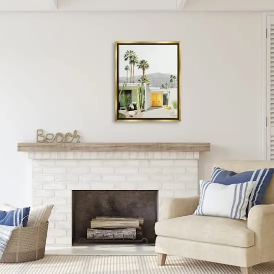 Stupell Industries Palm Springs House Photography Floater Framed Art Gold {3}