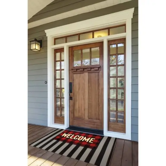 DII&reg; Buffalo Check Welcome Doormat {5}