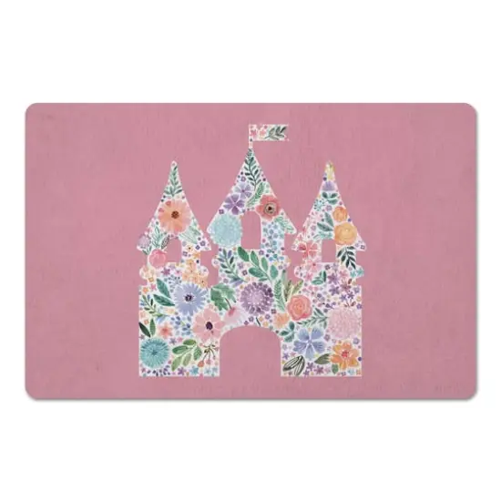 Floral Castle 18" x 27" Floor Mat {1}