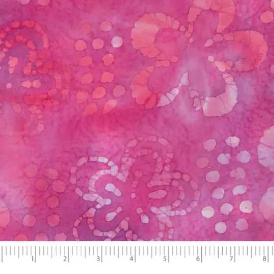 SINGER Batik Pink Flower Cotton Fabric {1}