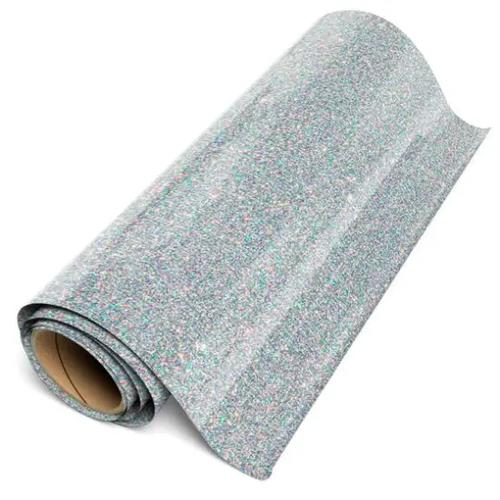 Siser&reg; Glitter Heat Transfer Vinyl, 120" Silver Confetti {1}