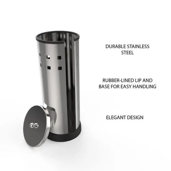 Hastings Home Chrome Toilet Paper Holder Canister {4}