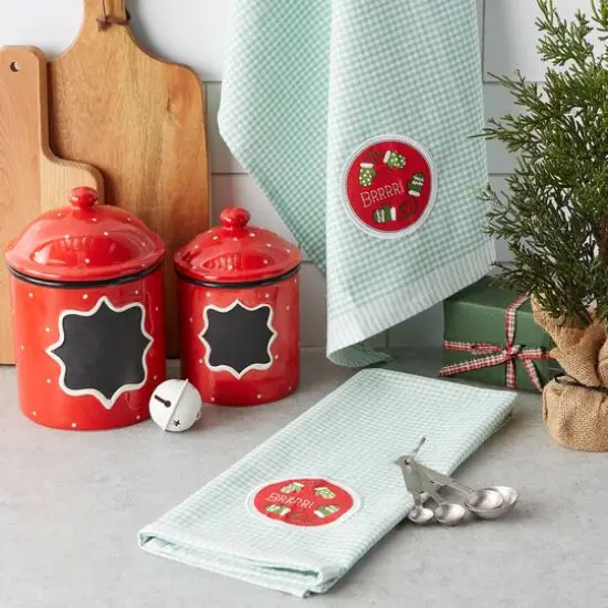 DII&reg; Brrrr Mittens Embroidered Dishtowel Set {5}