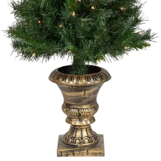 5-Piece Pre-Lit Norwich Pine Artificial Christmas Entryway Set {7}