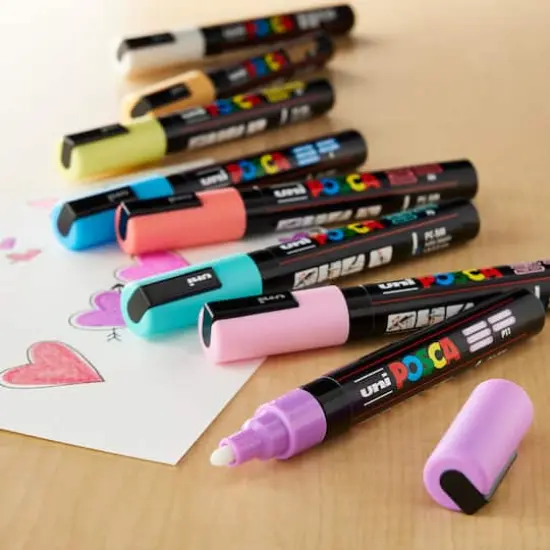 Uni Posca PC-5M Soft Color Medium Tip Marker Set {3}