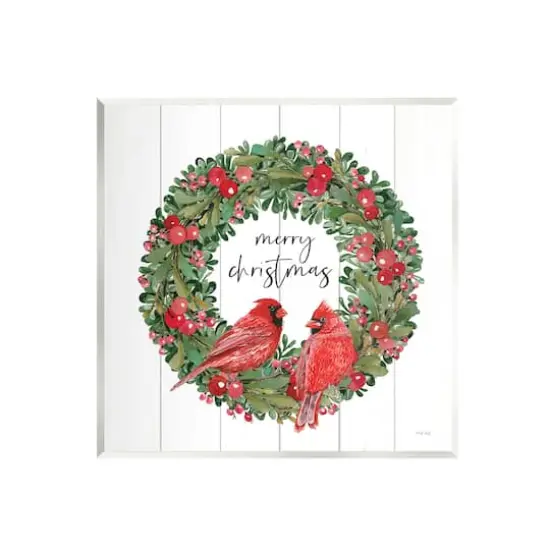 Stupell Industries Merry Christmas Wreath Wall Art {1}