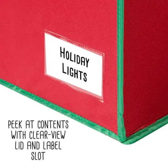 Honey Can Do Red Holiday Light Storage Box {5}