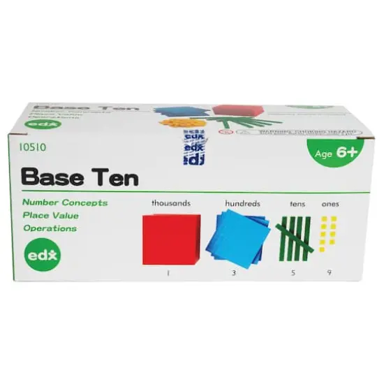 Edx Education&reg; Four Color Plastic Base Ten Set {3}