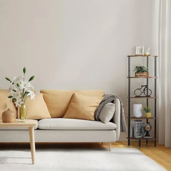 NEX&trade; 50" Brown 5-Tier Corner Shelf {3}