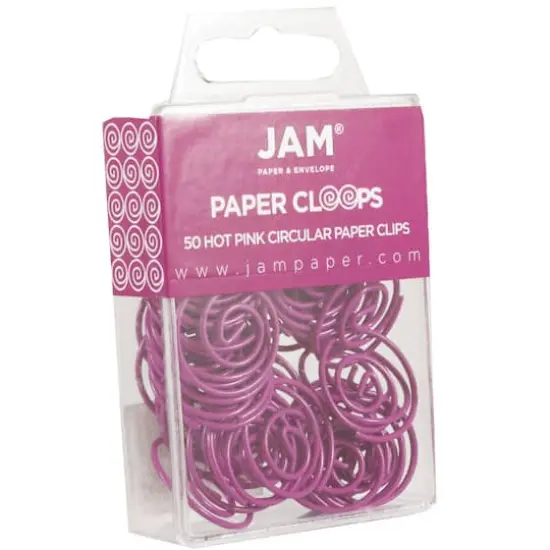 JAM Paper Circular Paper Cloops Hot Pink Fuchsia {5}