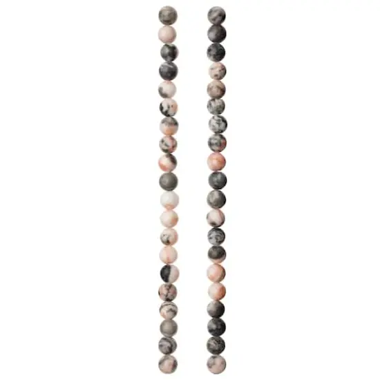 Pink & Gray Mix Agate Round Beads, 6mm by Bead Landing&trade; {4}