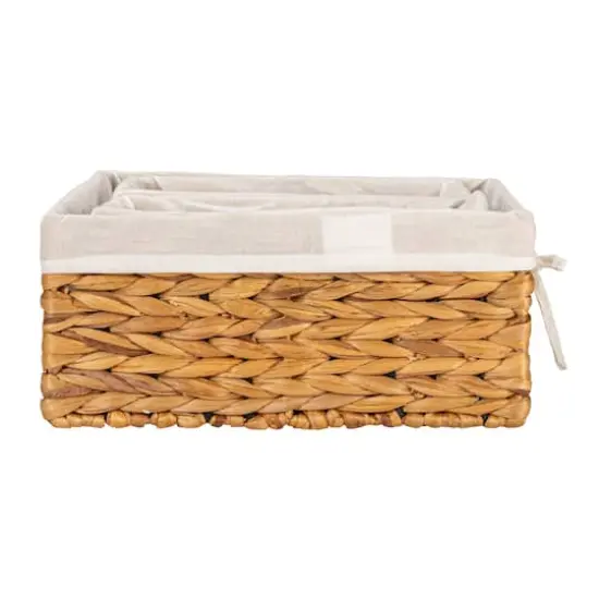 Water Hyacinth Wicker Basket Set {7}