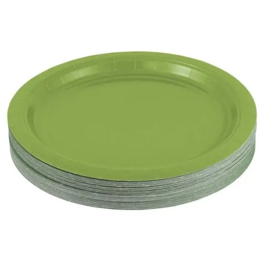 JAM Paper 9" Paper Party Plates, 50ct. Lime Green {3}