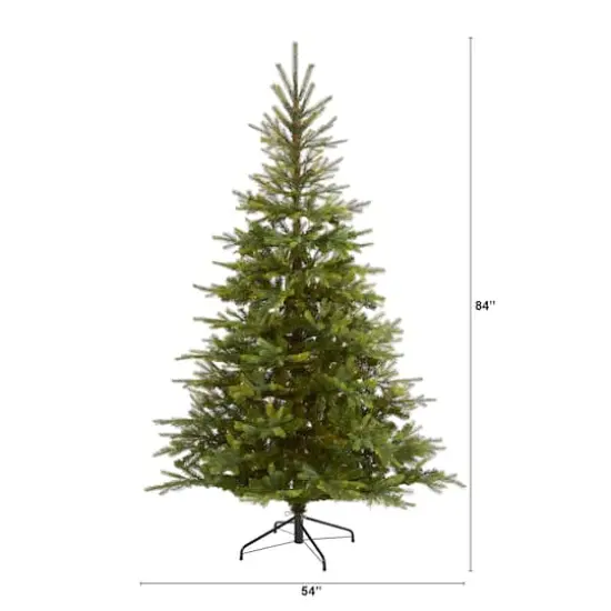 7ft. Unlit North Carolina Spruce Artificial Christmas Tree {3}